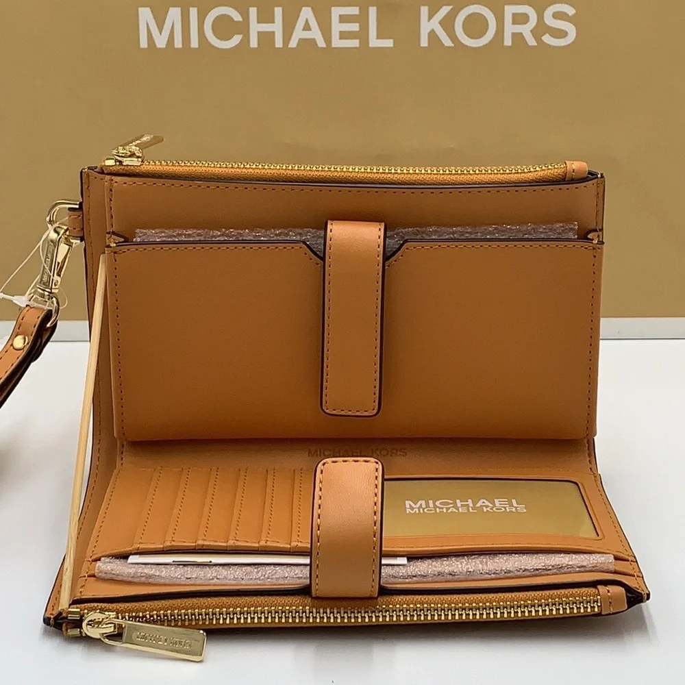 MICHAEL KORS JST 
CIDER MULTI
LG DOUBLE ZIP WRSTLT
Crocodile Leather Snakeskin - Picture 6 of 14
